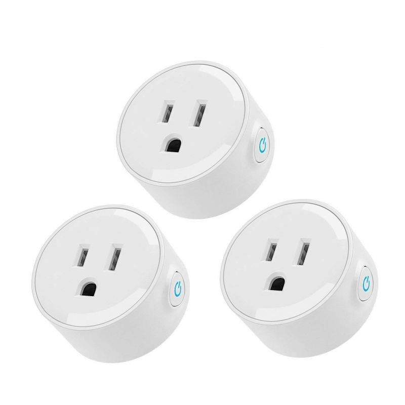 3 Pack Wi-Fi Smart Plug, Mini Outlets work with Alexa, Voice APP Remote Control Socket from Anywhere with Timer Function, No Hub Required, White