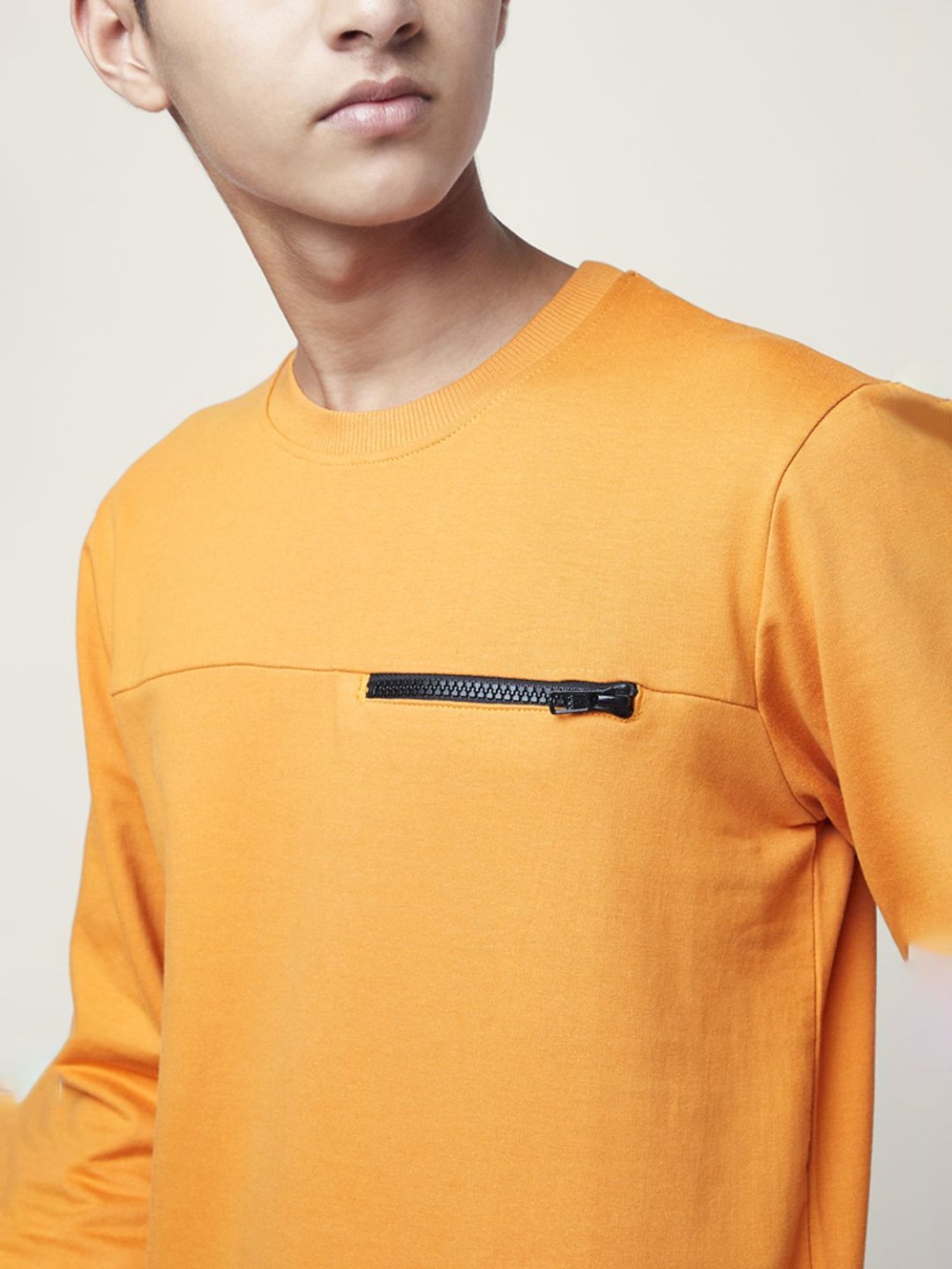 Coolsters by Pantaloons Kids Burnt Orange Cotton Regular Fit Full Sleeves Sweatshirt