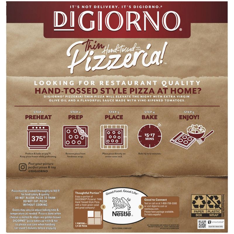 DiGiorno Thin Crust Margherita Frozen Pizza - 18oz