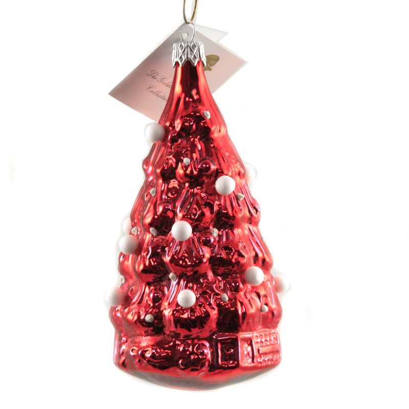 Golden Bell Collection 5.0" Red Christmas W/ White Balls Ornament Shiny Grinch Who-Ville  -  Tree Ornaments