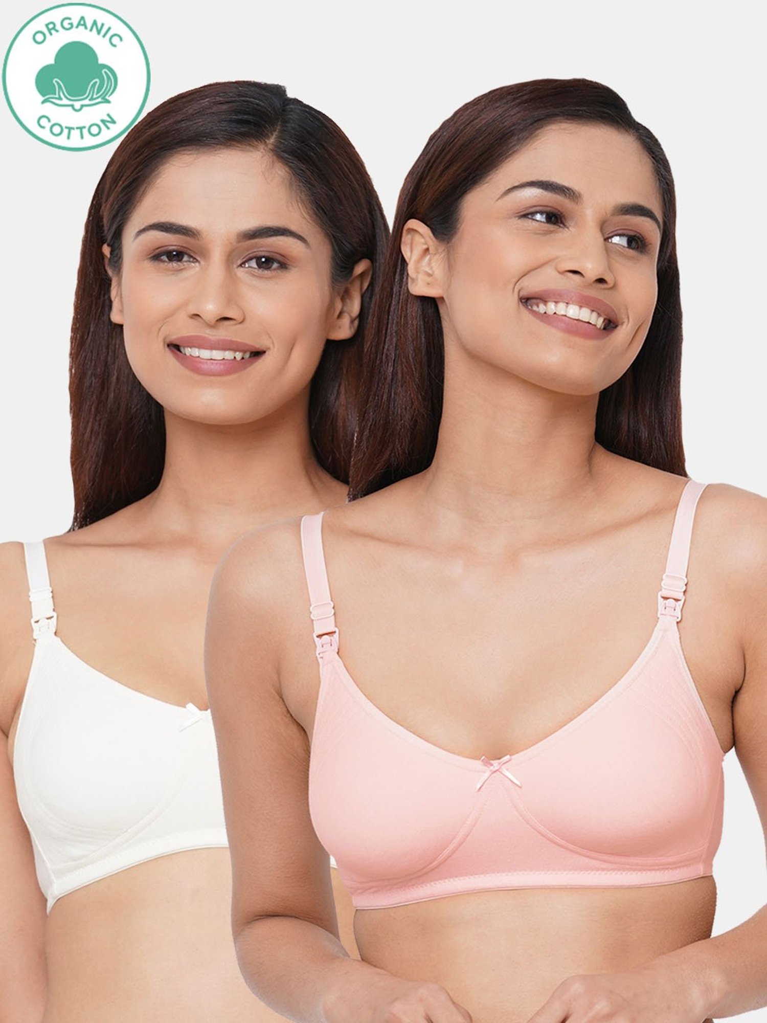 Inner Sense Multicolored Non Wired Non Padded Nursing Bra (Pack Of 2)