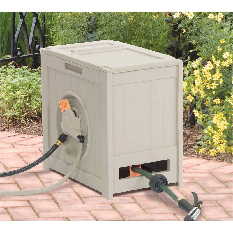 Suncast Swivel Smart Trak Hose Hideaway 225 Foot Hose Reel Storage Bin (3 Pack)
