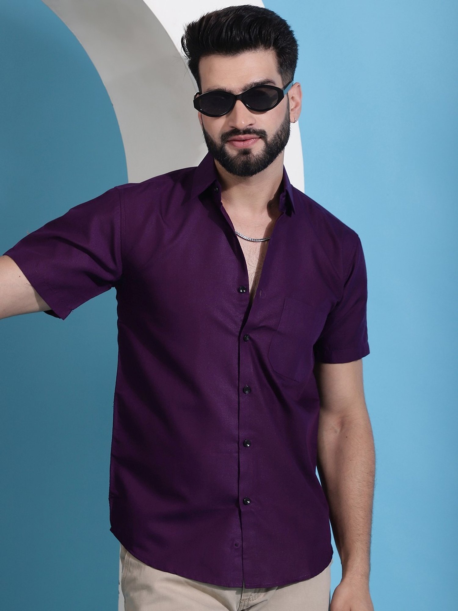 Indian Needle Wine Regular Fit Shirt