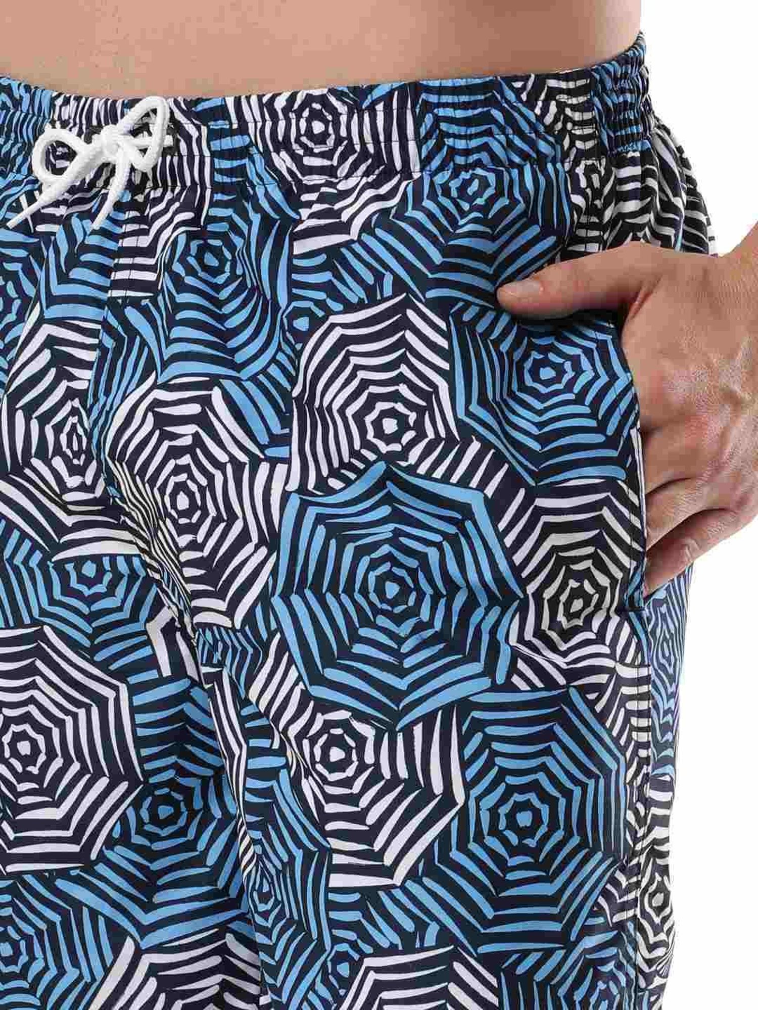 Speedo Pure Blue Regular Fit Printed Swim Shorts