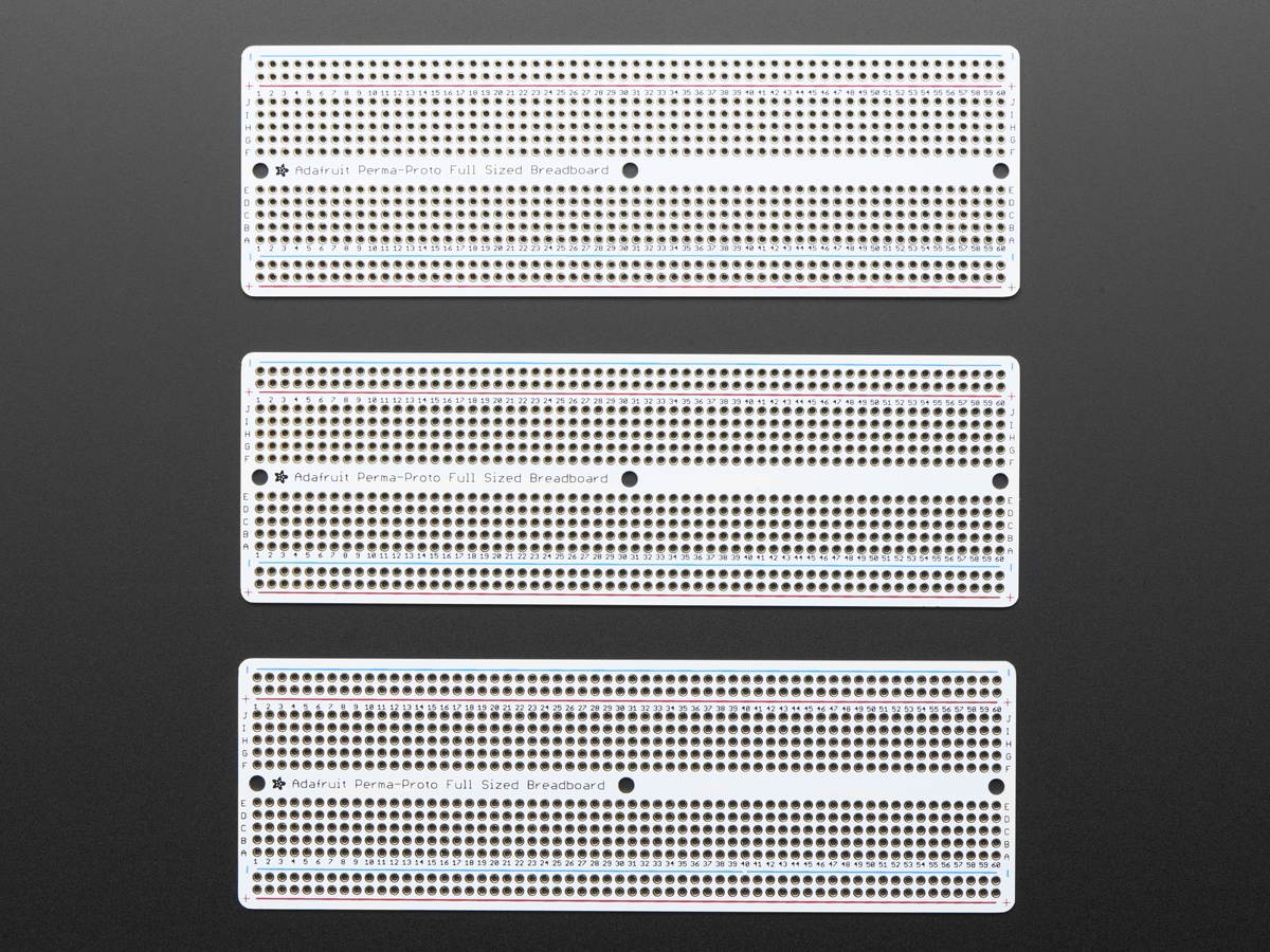 Adafruit Perma-Proto Full Breadboard PCB - 3 pack
