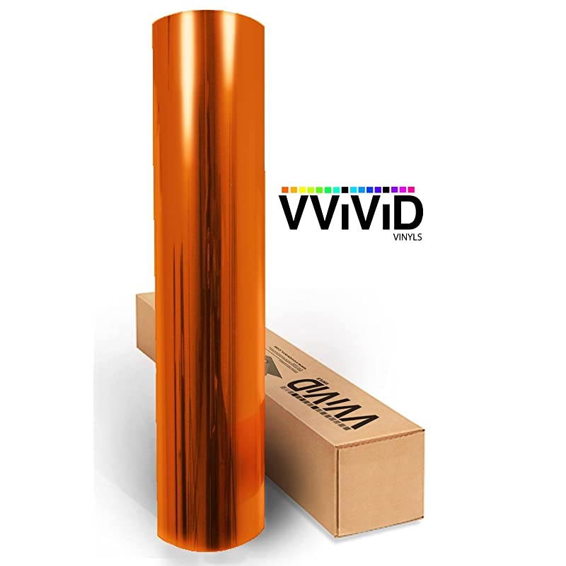 Transparent Colorful Vinyl Window Tinting Sheets (5ft x 5ft, Orange)