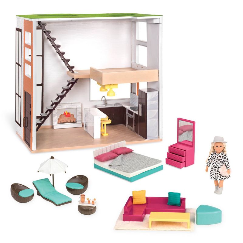 Lori Dollhouse & Furniture Playset with Mini Doll Brinne - Lori's Loft