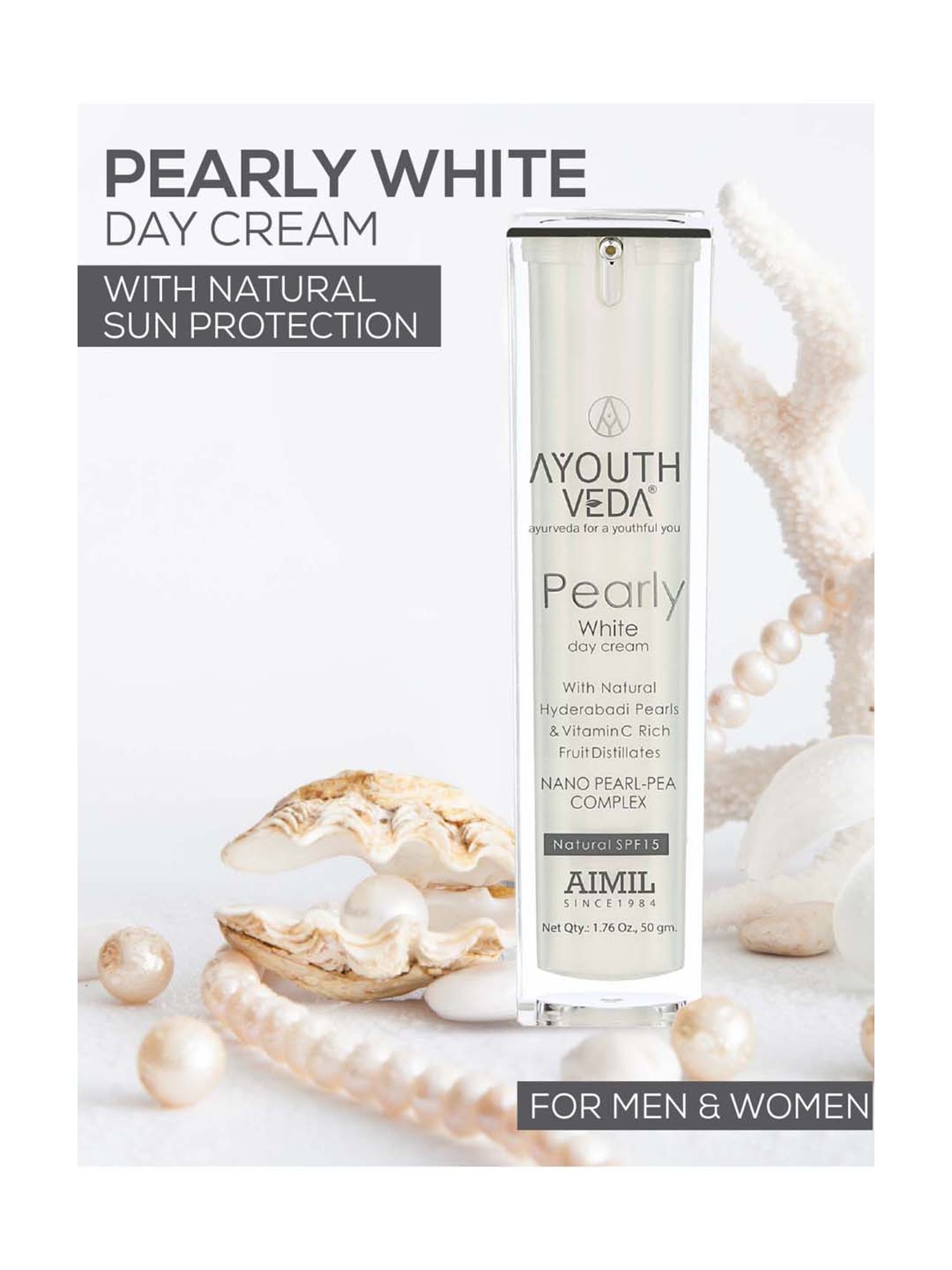 AyouthVeda Pearly White Day Cream - 50 gm