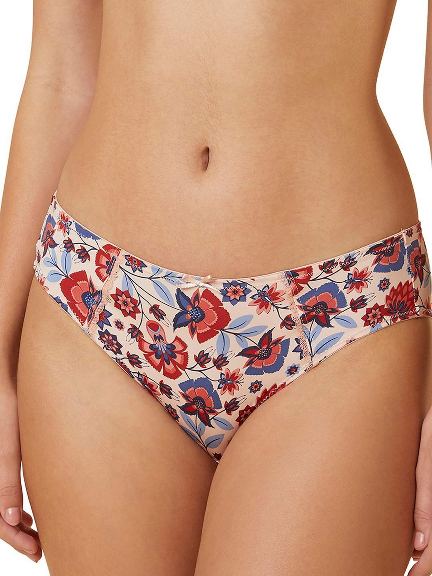 Triumph Sand Beige Floral Print Hipster Panty