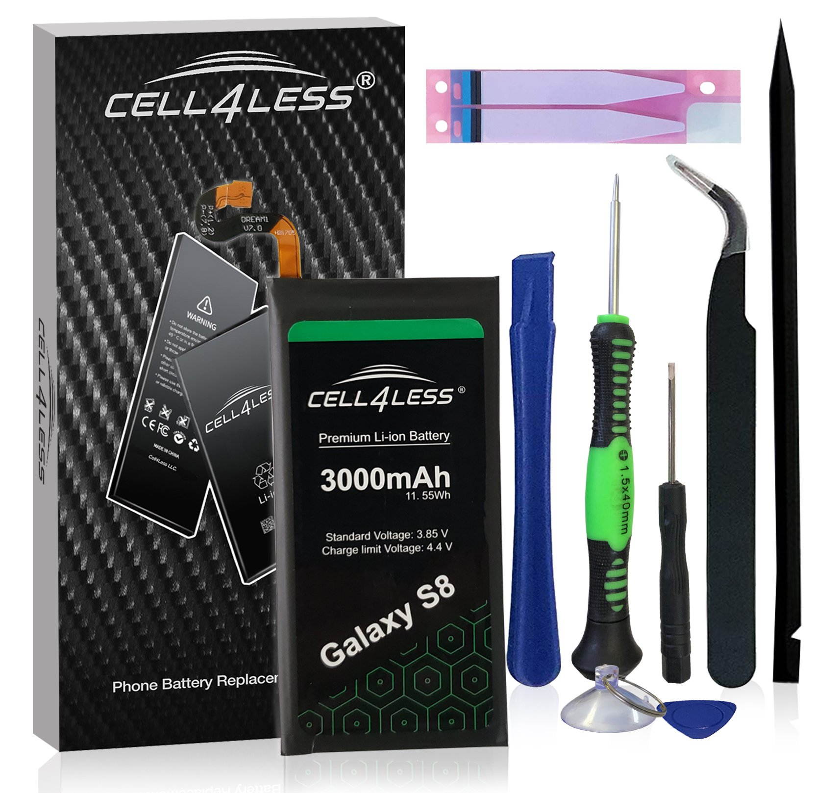 Samsung Galaxy S8 Battery Replacement Kit SM-G950 Models - 3000 mAh (S8 Battery)