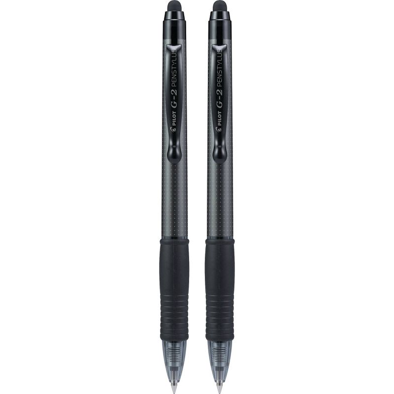 Pilot 2ct G2 PenStylus Premium Gel Pen and Stylus Fine Point 0.7mm Black
