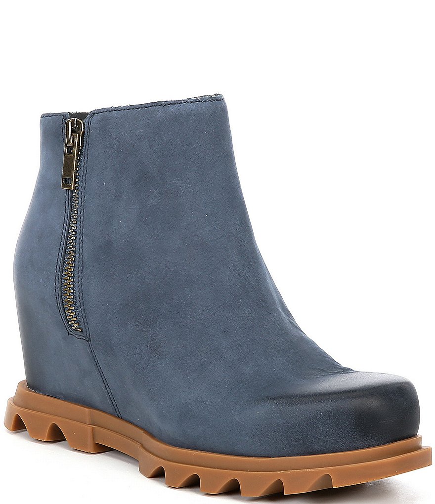 Sorel Joan of Arctic Waterproof Leather Wedge Zip Booties