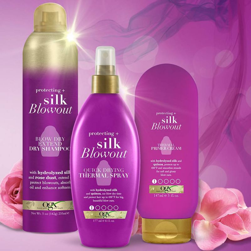 OGX Protecting + Silk Blowout Quick Drying Thermal Spray - 6 fl oz