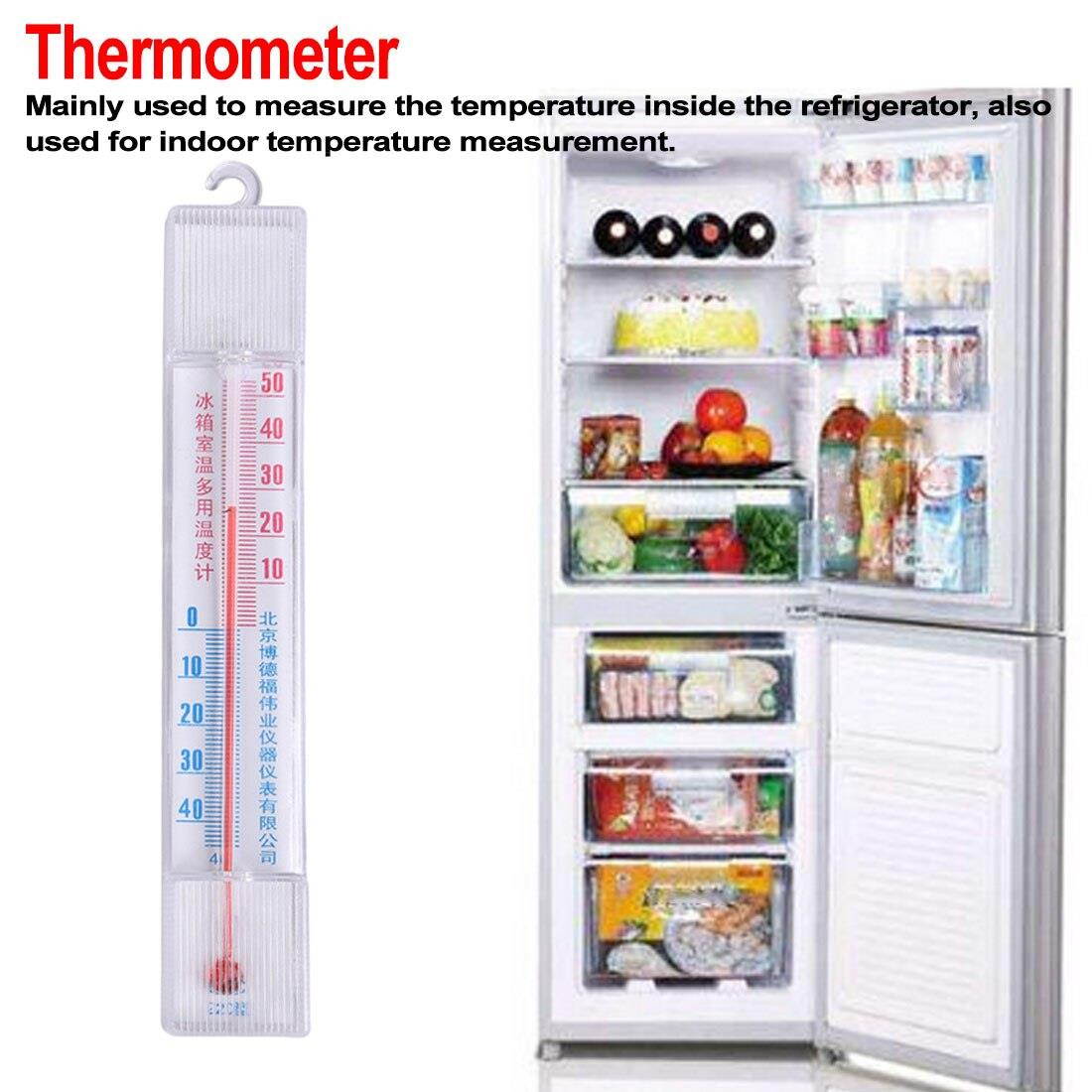 1 Pc Indoor Household Fridge Dial Thermometer Freezer Refrigerator with Hook ABS Mini Temperature Meter temp measurement tool