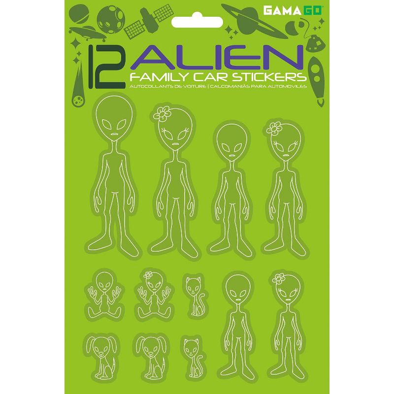 Gamago GAMAGO Alien Family Car Stickers | Set of 12