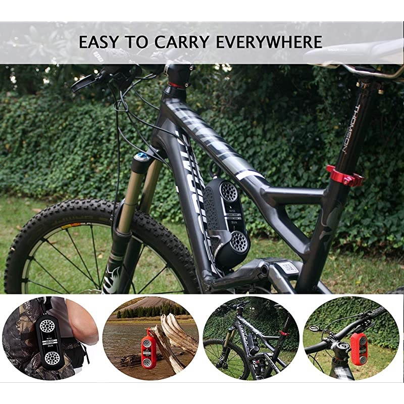 GoDuo Portable Bluetooth Speakers with Magnetic Connectable Base LR True Stereo Sound and Bass Water and Shock Resistant 18 hr playtime Builtin Mic Protective Carrying Case Included Red