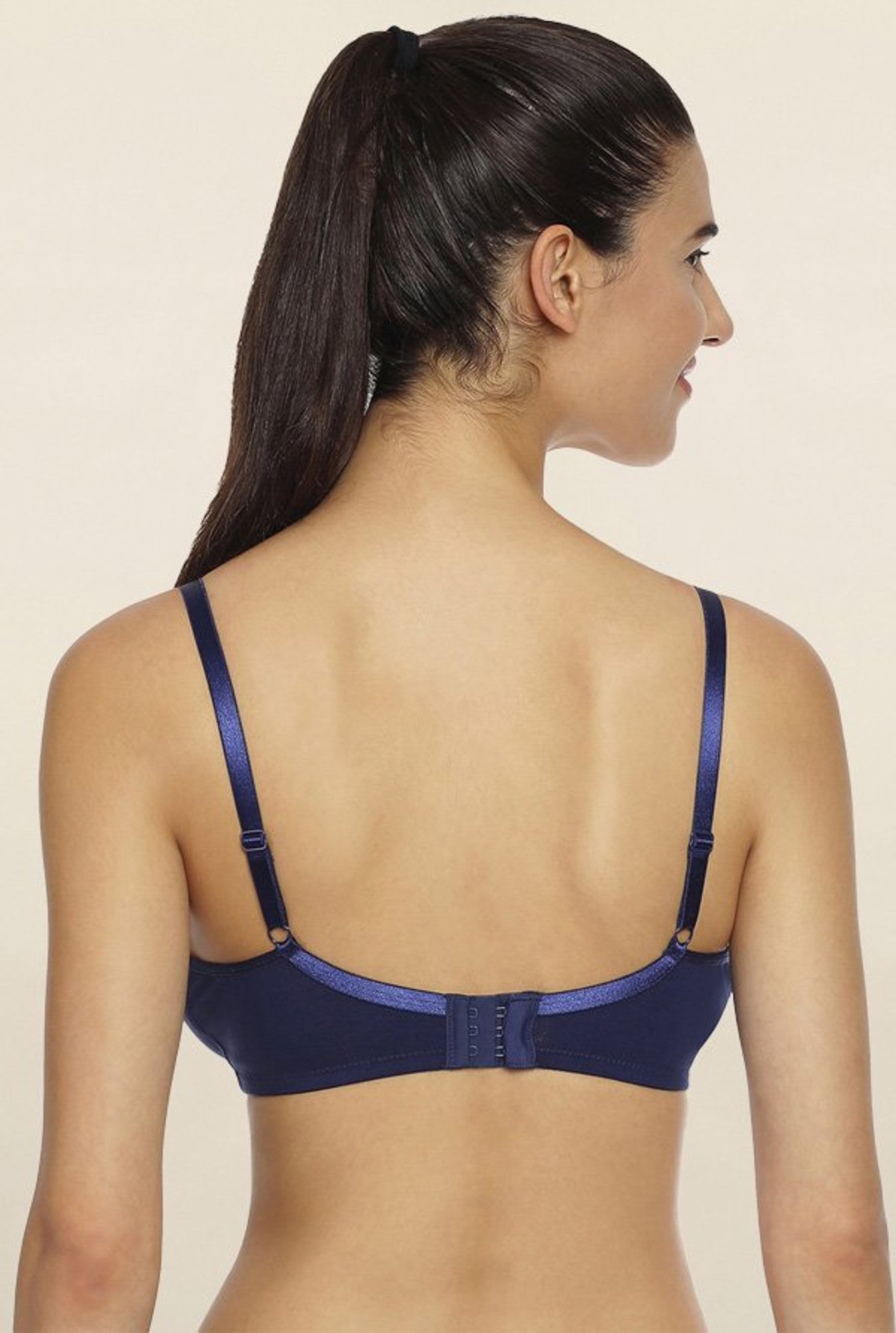 Soie Navy Non Padded Bra