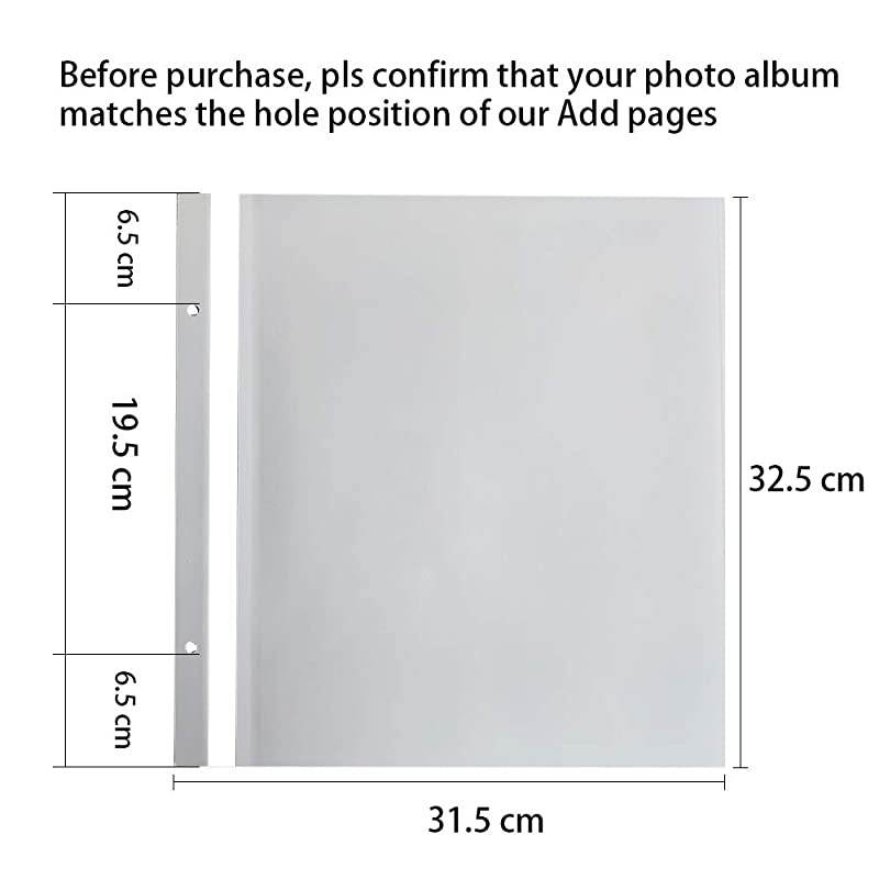 Photo Album Self Adhesive Scrapbook Refill Pages for 13x128inch Photo Album