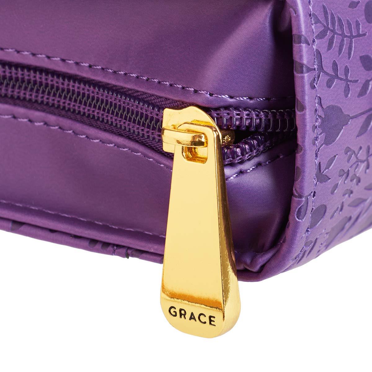 Bible Cover, I Can Do All This Floral Embossed Purple, Large