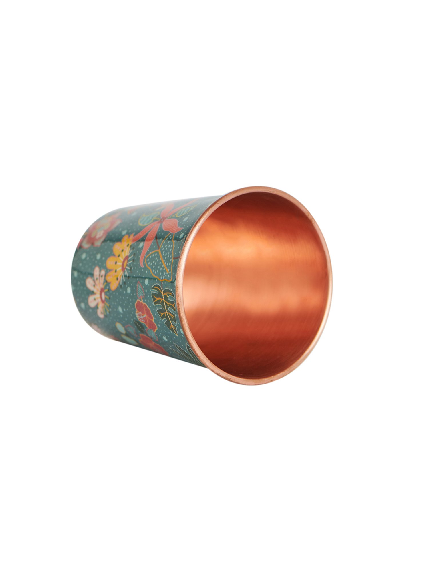 Chumbak Peranaken Tales Batik Printed Green Tumbler (400 ML)