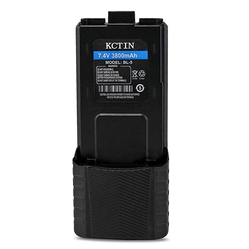 Battery for Baofeng 74V 3800mAh BL5 Walkie Talkies BFF8HP UV5R UV5R Plus UV5RTP UV5RB BFF8 BFF8+ 1 Pack