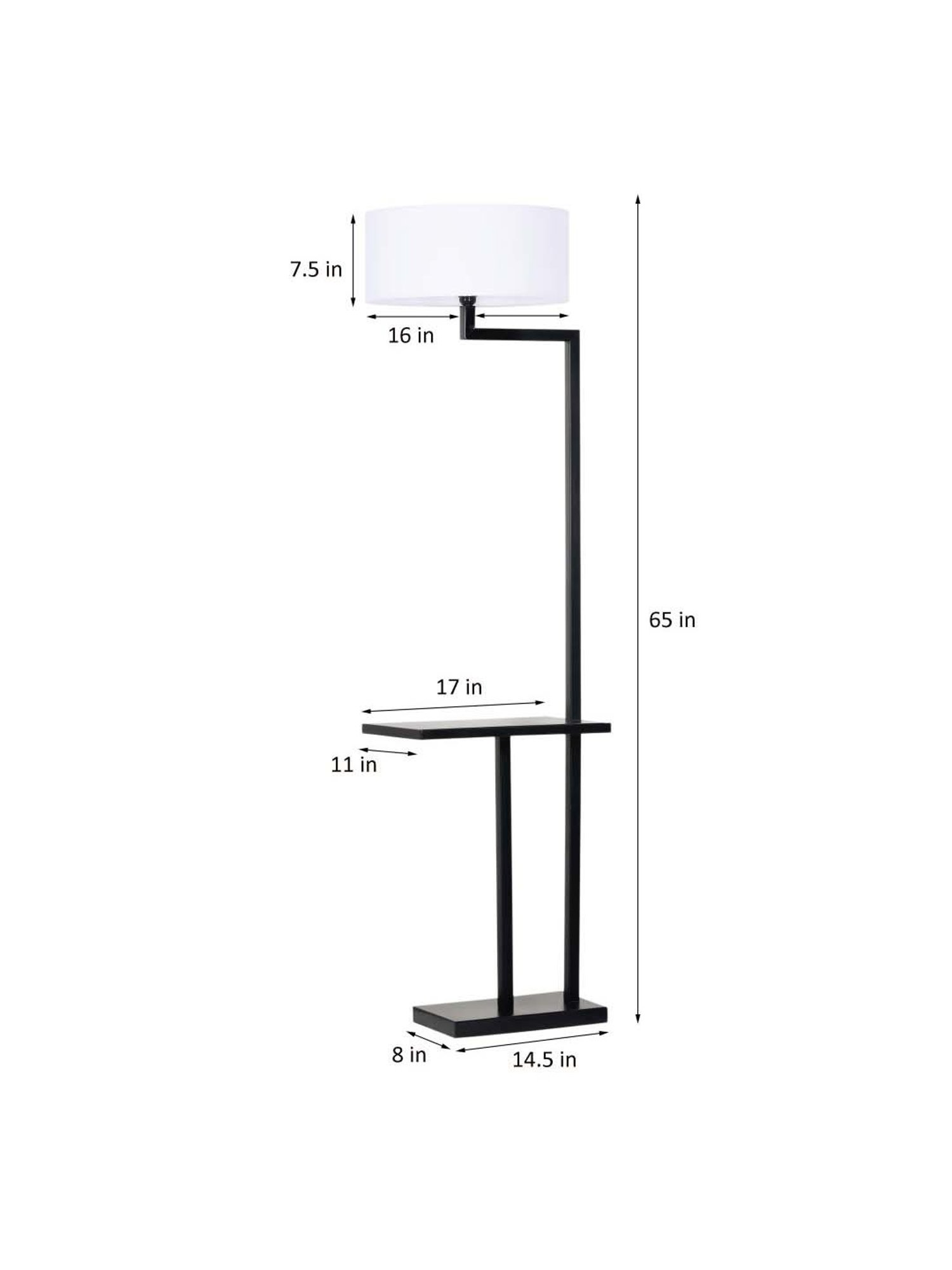 64" x 8.9" x 10.5" Smart Light Full Spectrum Floor Lamp (Includes LED Light Bulb) White - Verilux