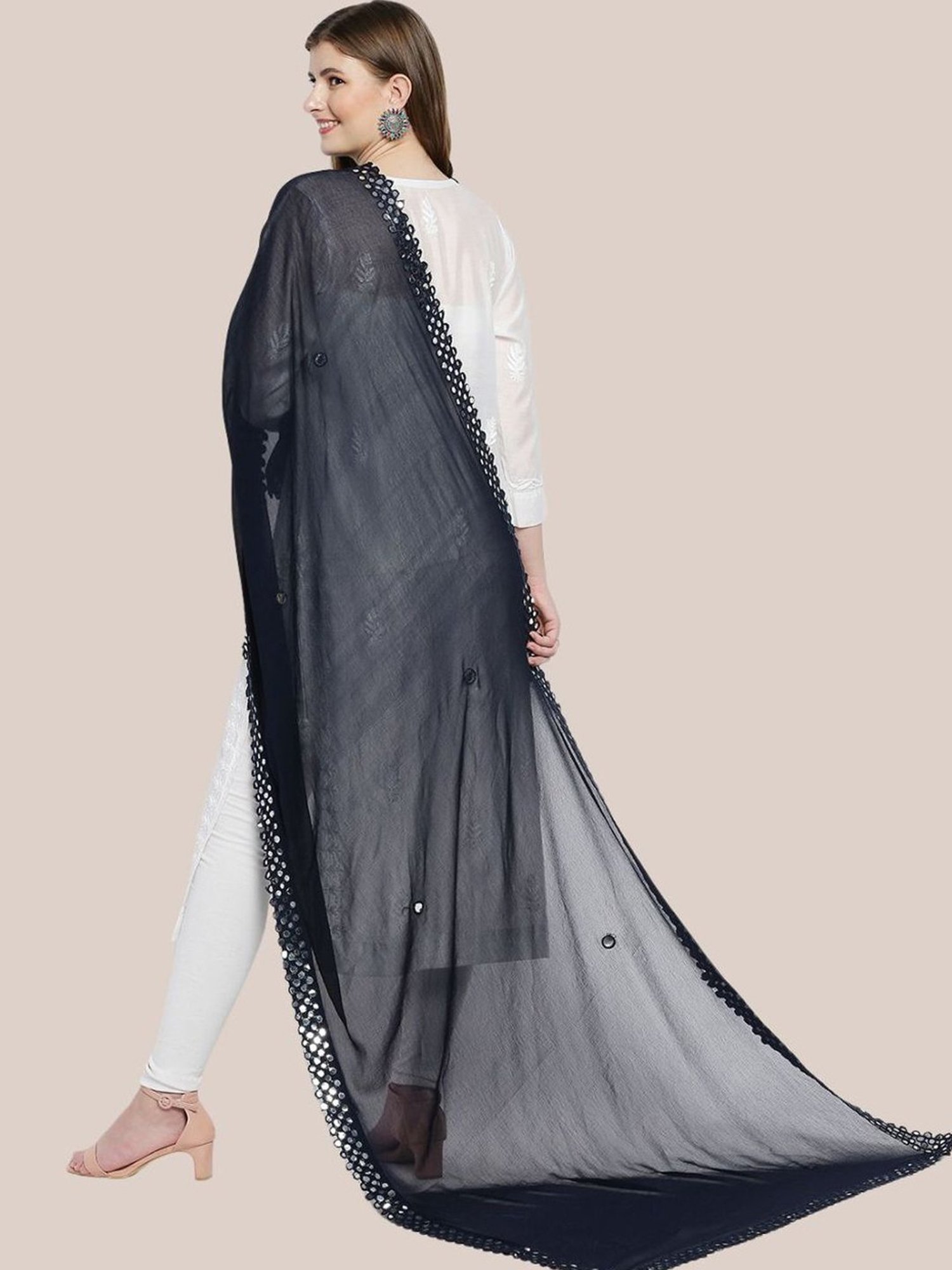 Dupatta Bazaar Navy Dupatta