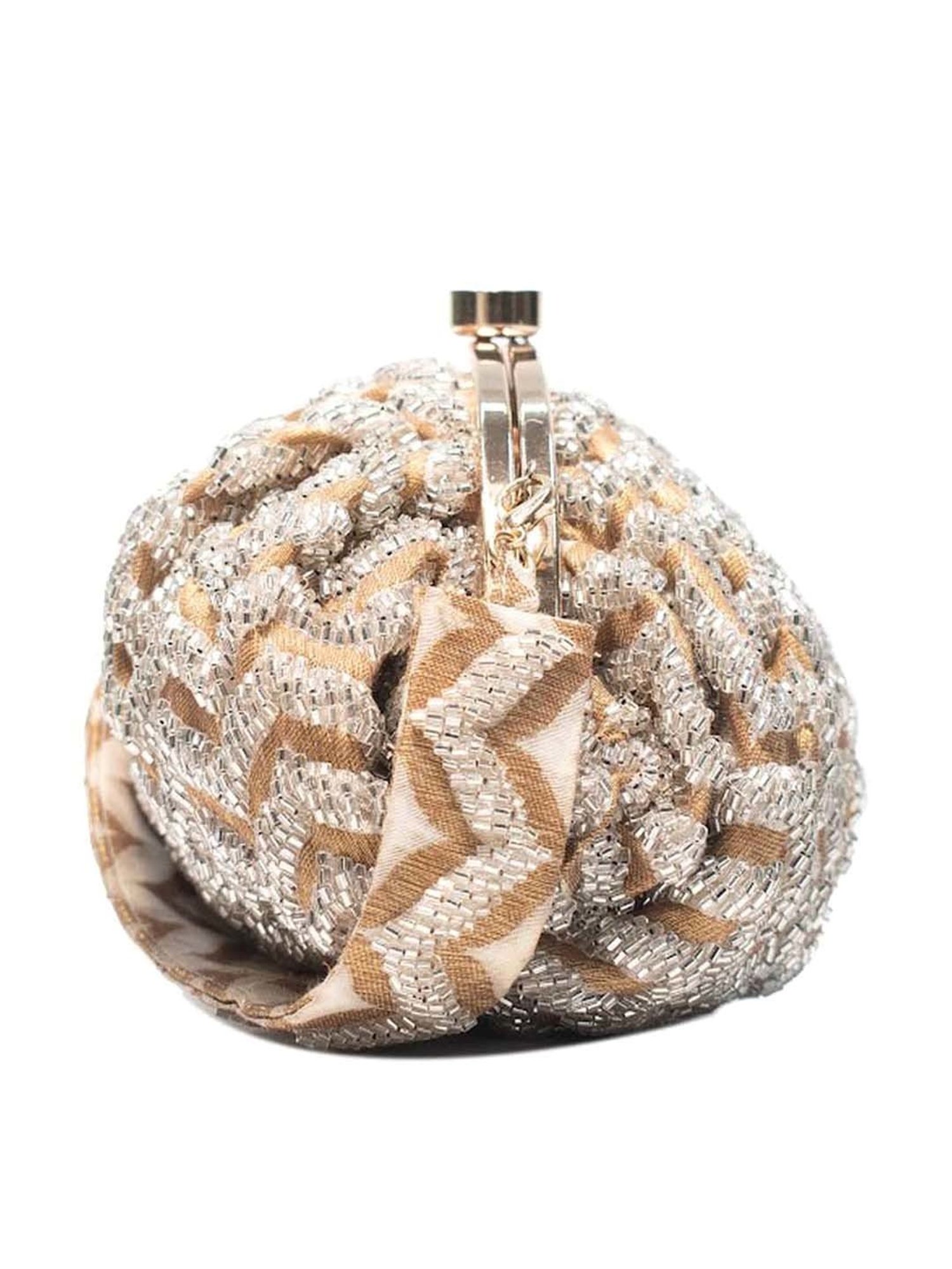 Sugarcrush Golden Embellished Clutch