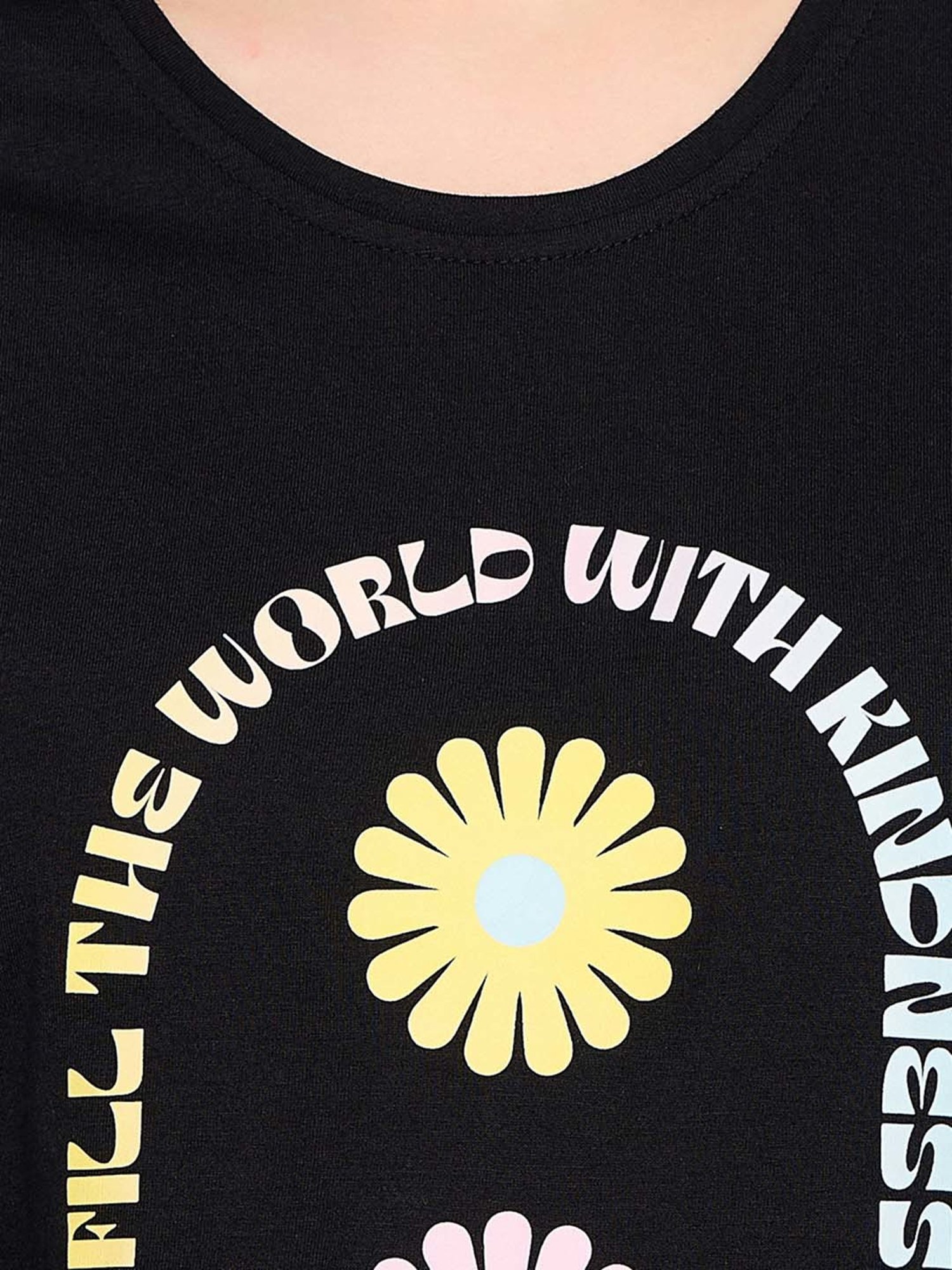 Clovia Yellow & Pink Graphic Print Maternity Top With Pyjamas