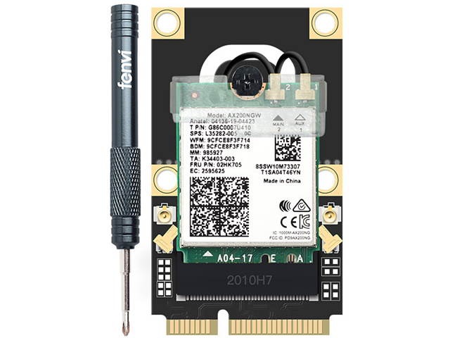 Mini PCI-E Wi-Fi 6 Intel AX200 Adapter Kit 2974Mbps Bluetooth 5.0 M.2 To Mini PCI Express Full Wifi Wireless Card AX200NGW 802.11ax/ac 160Mhz 2.4G/5G MU-MIMO OFDMA Windows 10 For Laptop Desktop