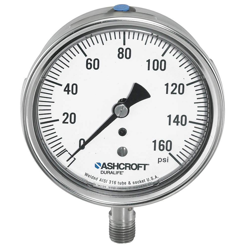 ASHCROFT 351009SW02L1500# Gauge,Pressure,0 to 1500 psi,1/4 in. NPT