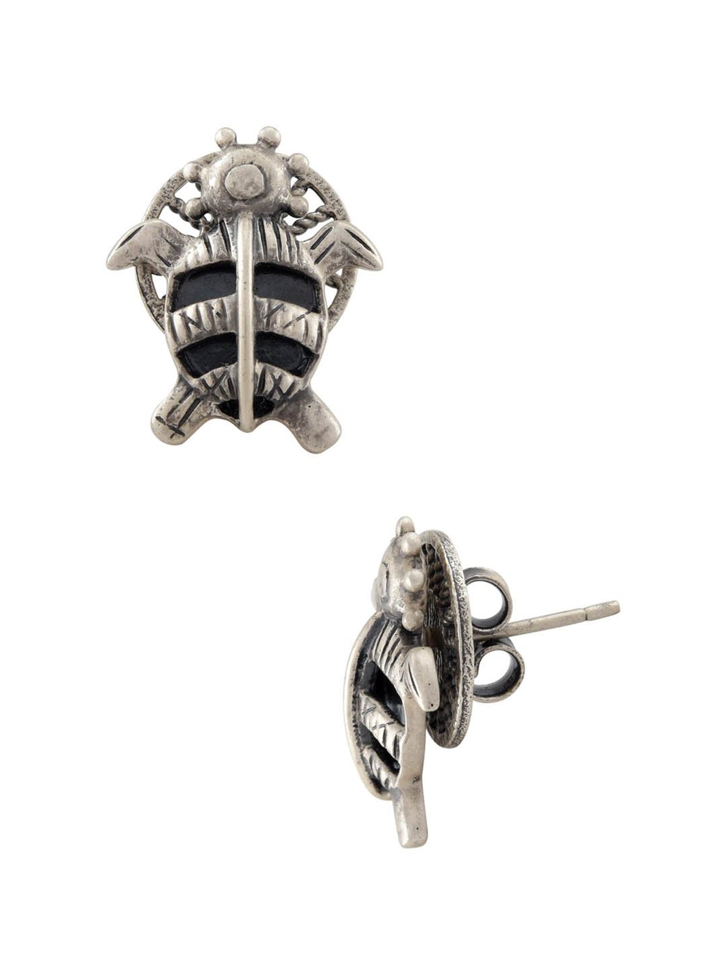 Tribe Amrapali Silver-Plated Mata Mata Masaba Stud Earrings