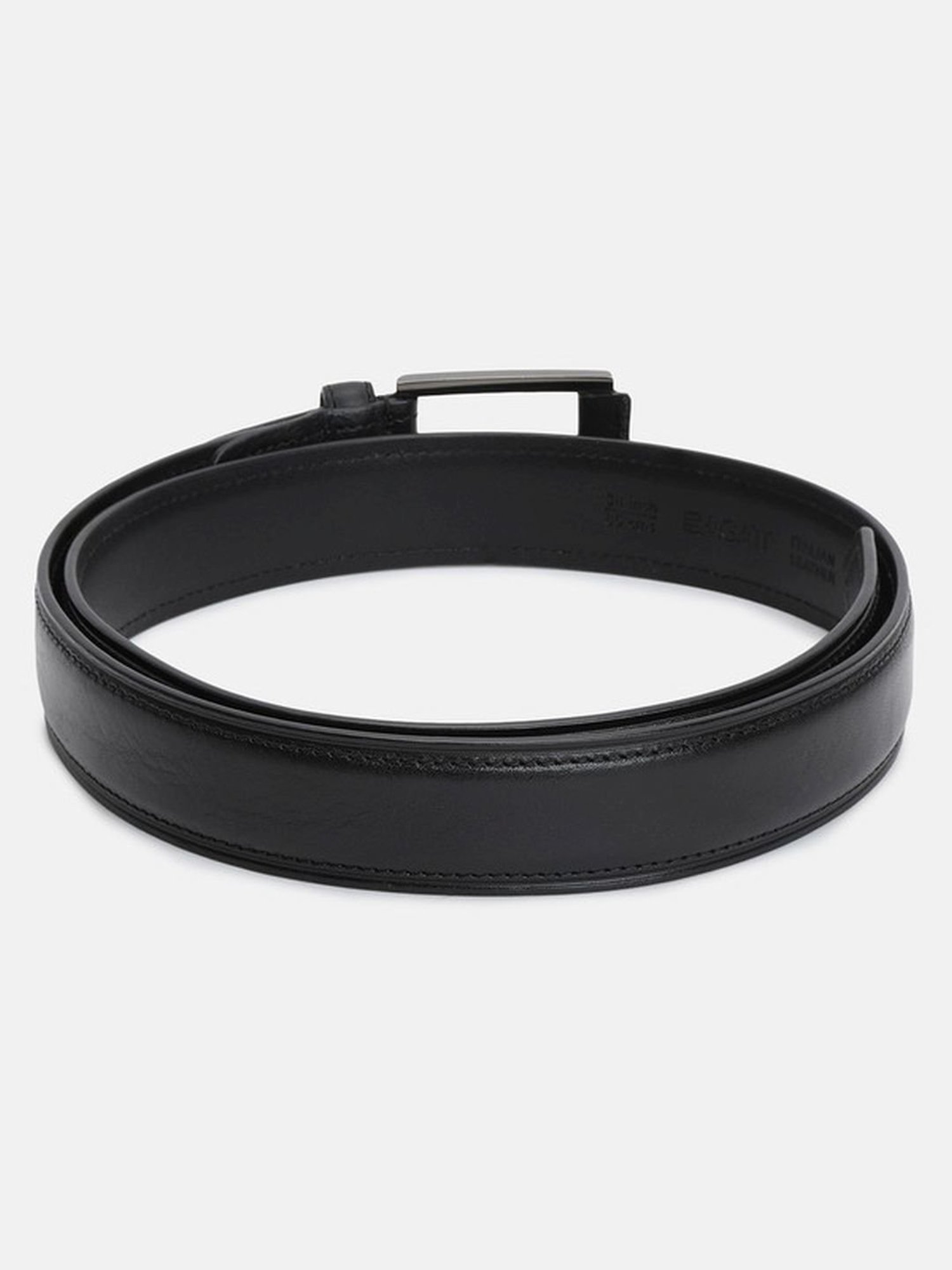 BAGATT Parma Black Leather Solid Waist Belt