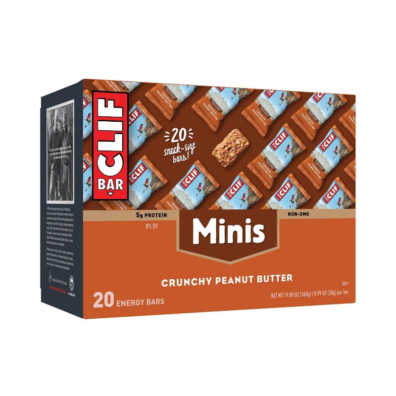 CLIF Bar Crunchy Peanut Butter Energy Bar Minis - 20ct