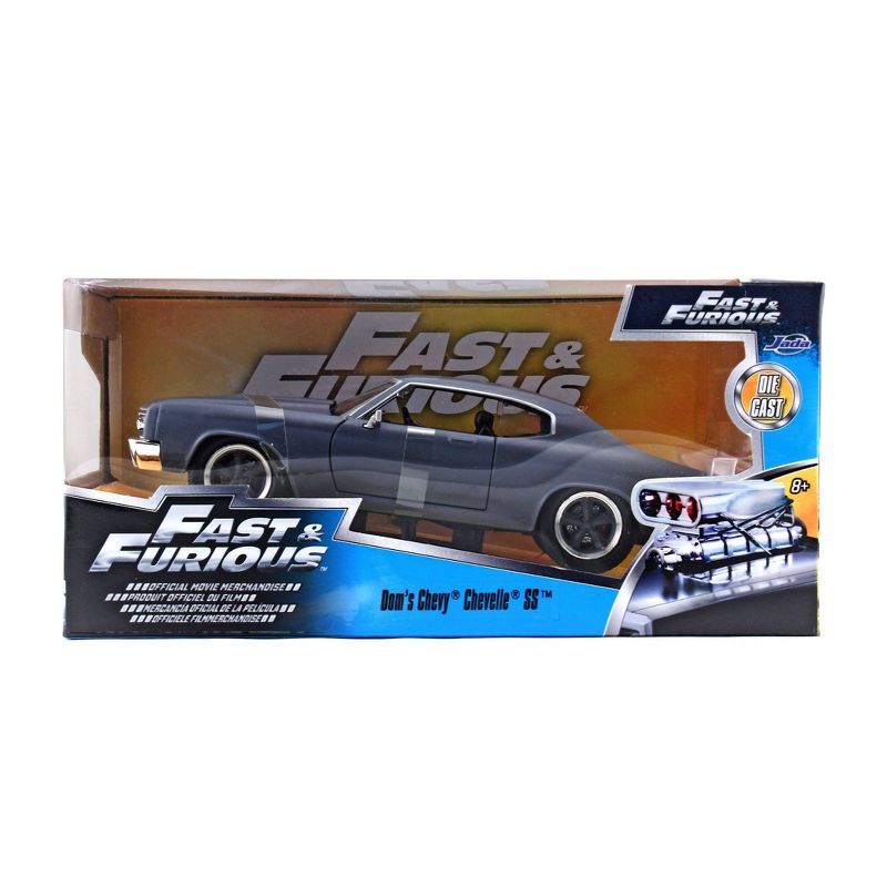 Jada Toys Fast & Furious 1970 Chevy Chevelle SS -  Die-Cast Vehicle - 1:24 Scale - Gray