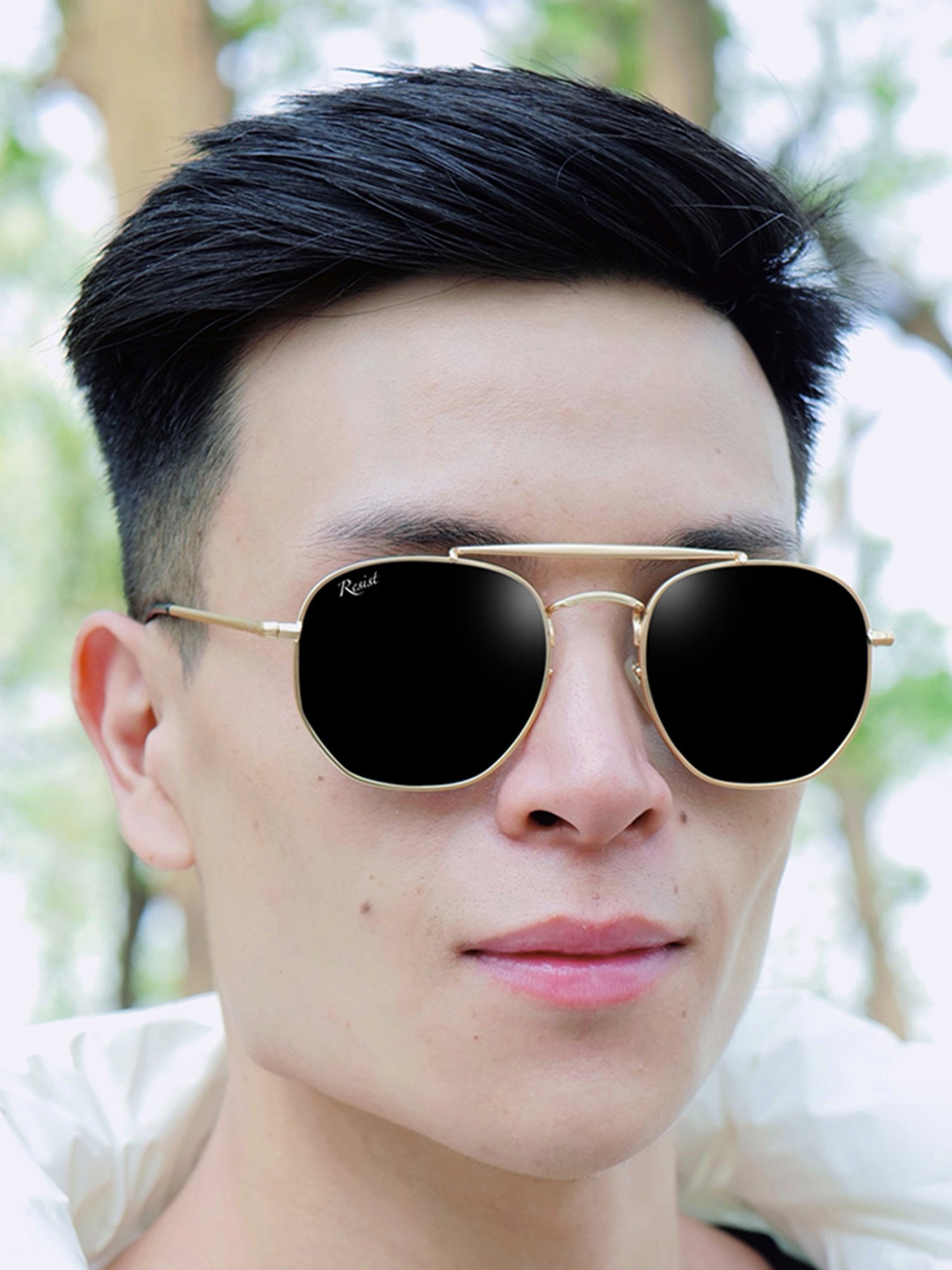 Resist Eyewear Black UV Protection Unisex Sunglasses