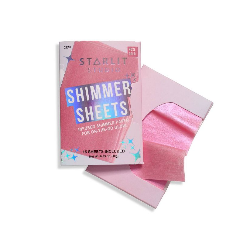 Starlit Studio Shimmer Sheets - Rose Gold - 15ct/0.35oz