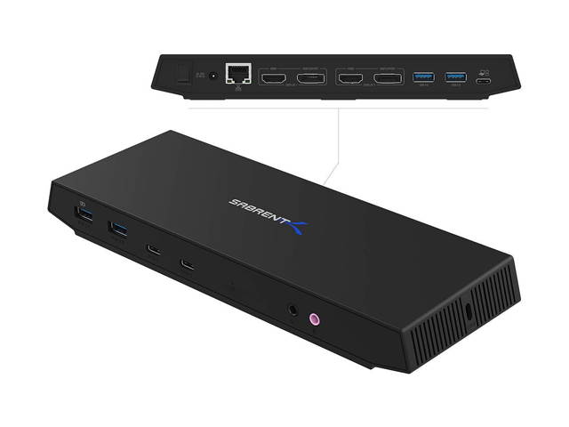 Sabrent USB Type-C Dual 4K Universal Docking Station with USB C Power Delivery (DS-WSPD)