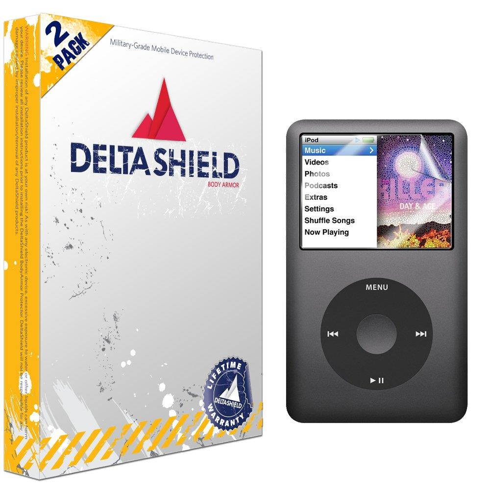 DeltaShield Screen Protector for Apple iPod Classic (2-Pack) BodyArmor Anti-Bubble Military-Grade Clear TPU Film