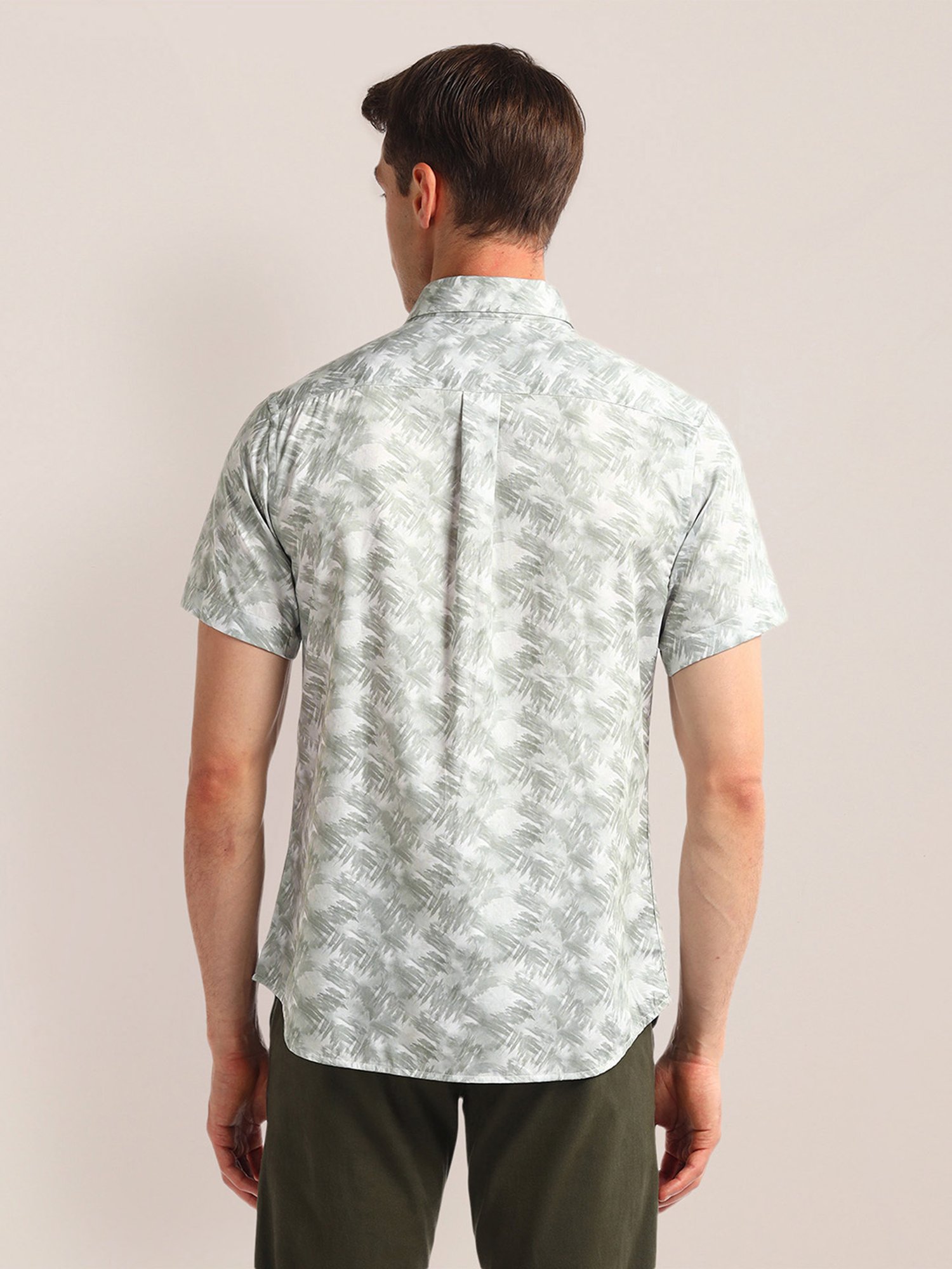 Spykar Blue Cotton Slim Fit Checks Shirt