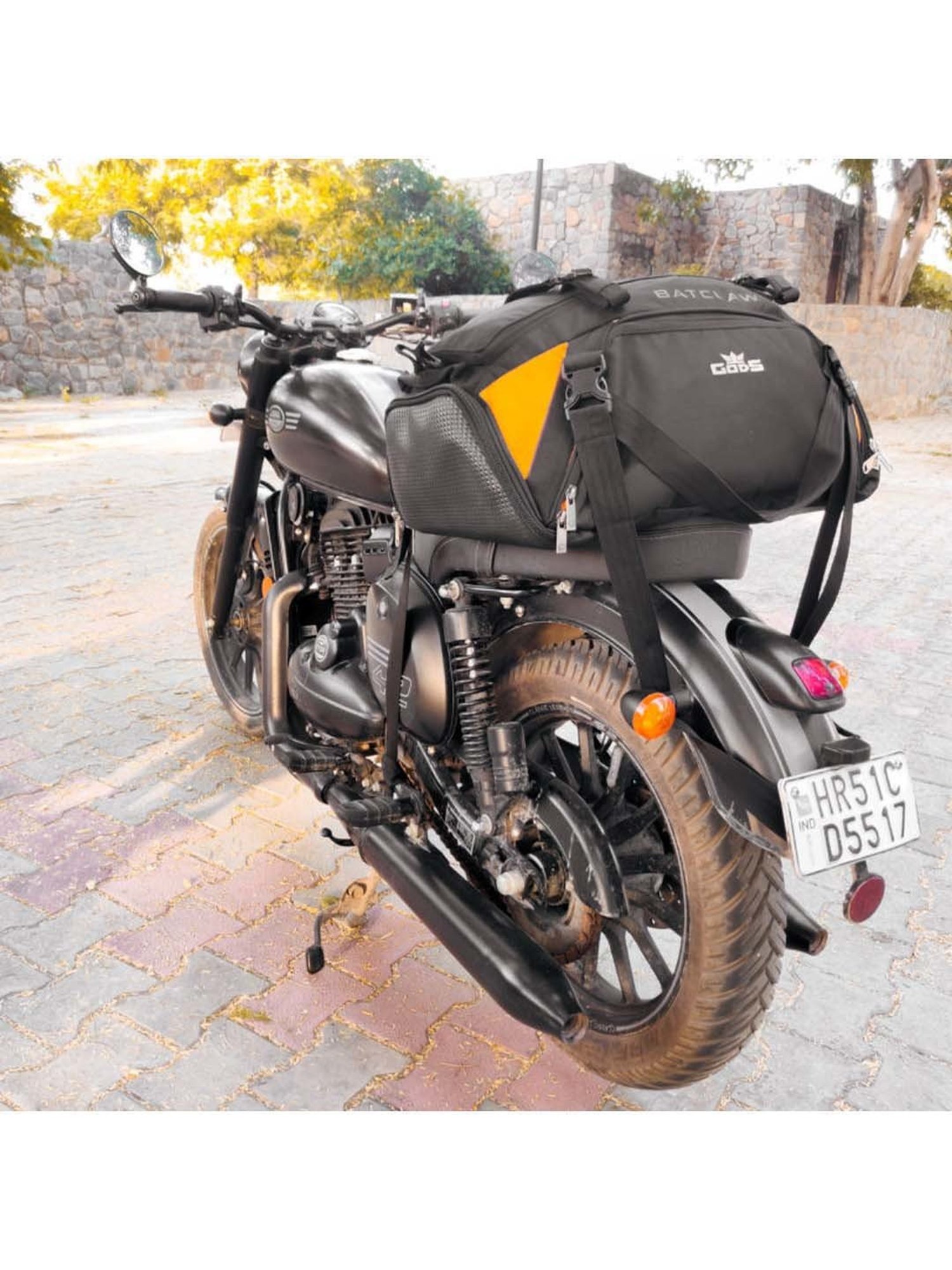 Gods Black Solid Saddle Bag