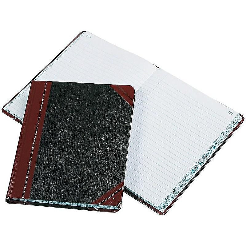 Boorum & Pease Record/Account Book Record Rule Black/Red 300 Pages 9 5/8 x 7 5/8 38300R