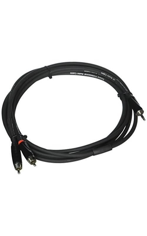 roland 10ft interconnect cable, 3.5mm trsdual rca, black series rcc10352r