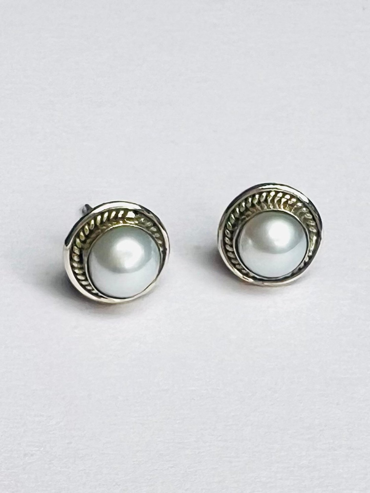 Arte Jewels 925 Sterling Silver Pearl Stud Earrings for Women & Girls