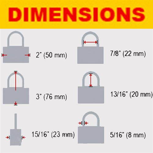 Mul-T-Lock C08PC1 #8 C Series Pop Shackle Padlock Key Retaining 7/8" Clearance With High Security Original 006 Keyway (THE KEY IS NEEDED FOR CLOCSING)