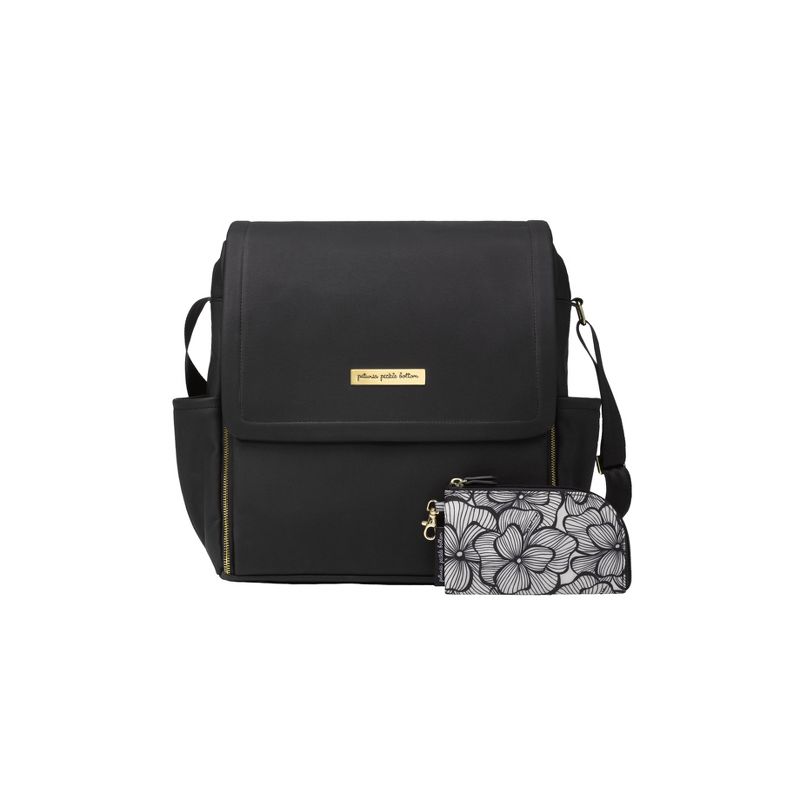 Petunia Pickle Bottom Boxy Diaper Bag - Black Matte Leatherette