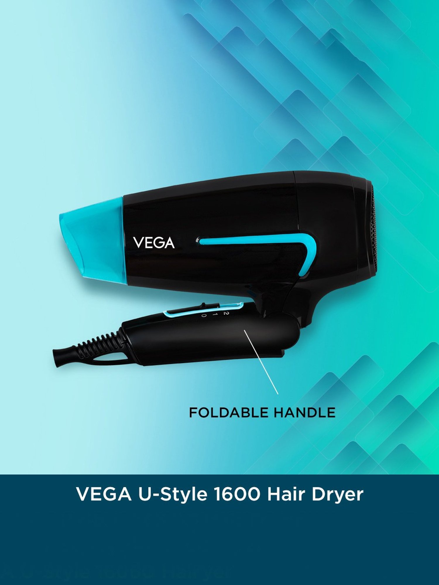 Staunch SHD2011 1600W Compact and Foldable Hair Dryer (White and Pink)