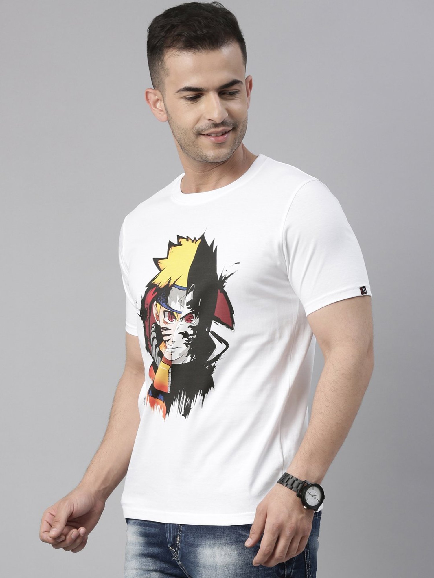 Bushirt White Cotton Crew T-Shirt