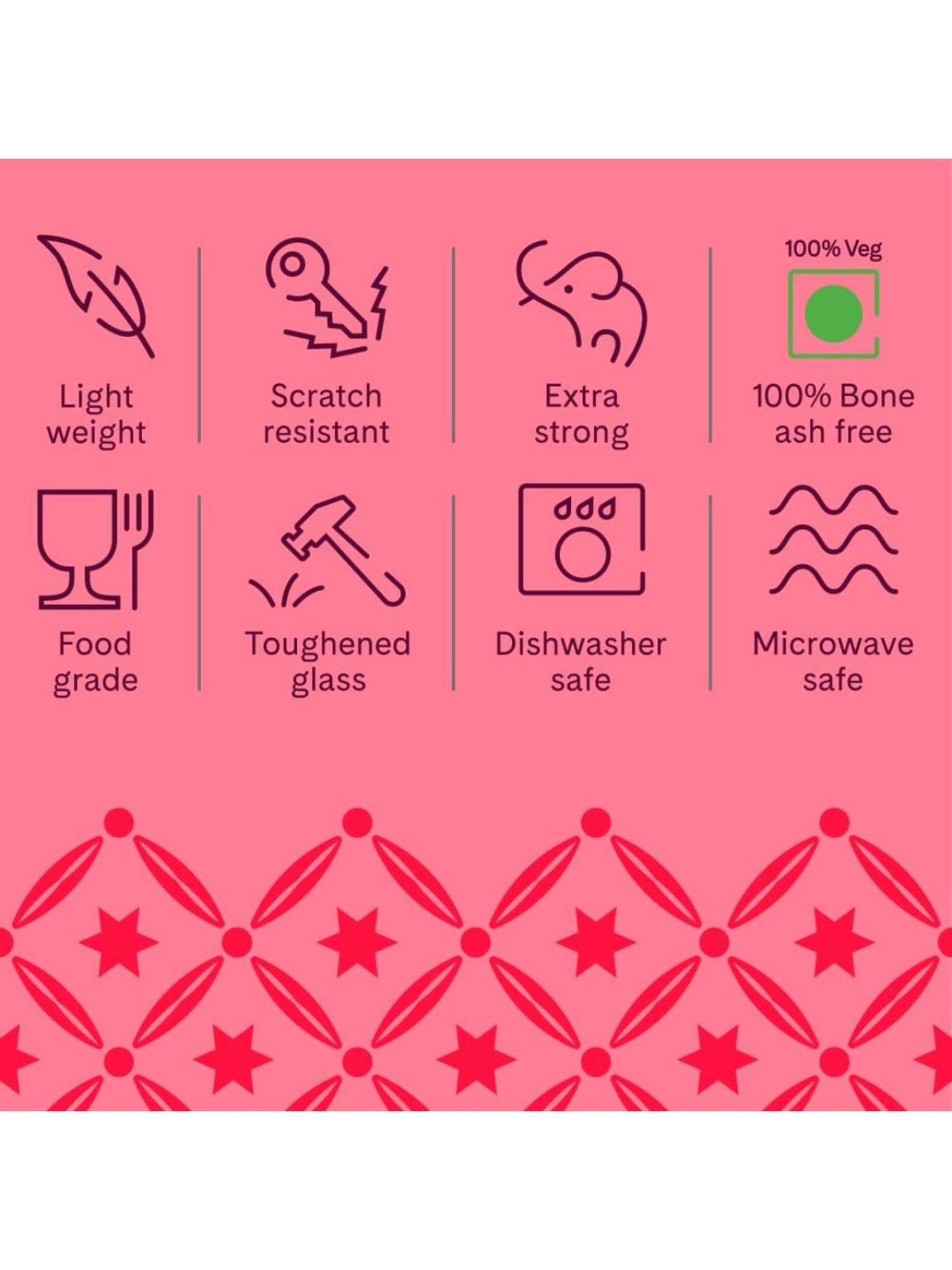 Larah by Borosil White Ceramic Tea & Coffee Mug - Set fo 6 180ml