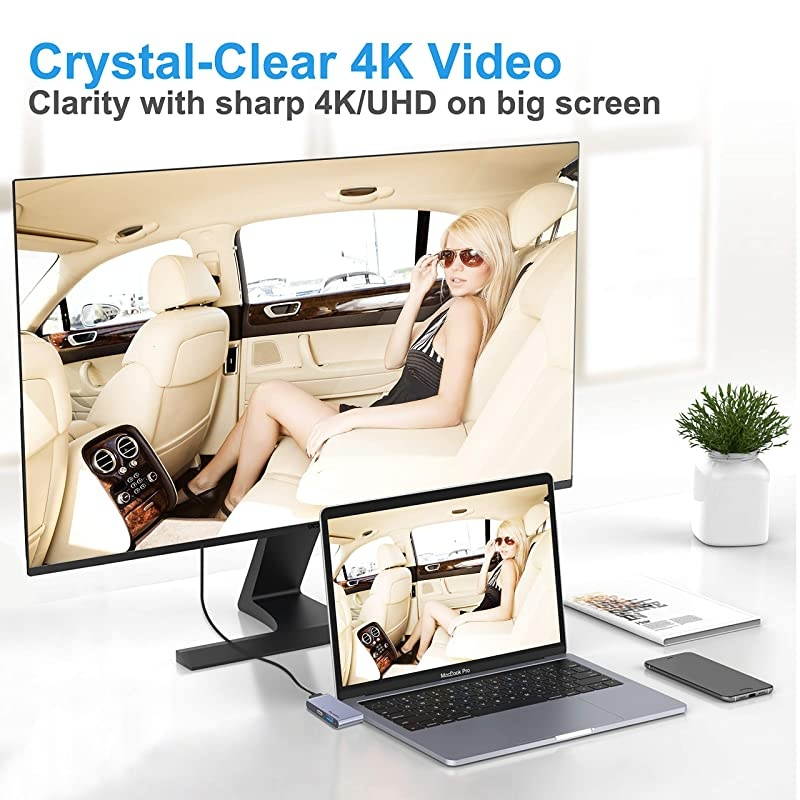 USB C Hub Adapter 3in1 Type C Extension Dongle with 4K HDMI 40Gbps 100W Power Delivery and USB 30 Data Port 5Gbps for MacBook Pro 20162020 13 15 16 MacBook Air 20182020